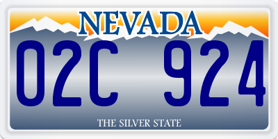 NV license plate 02C924