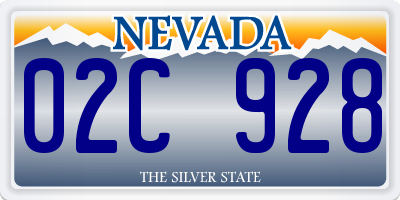 NV license plate 02C928