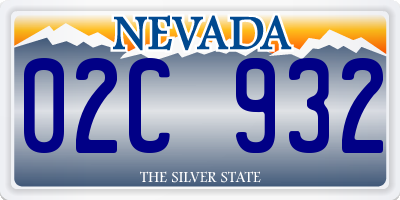 NV license plate 02C932