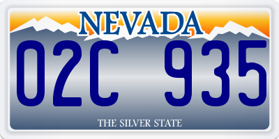 NV license plate 02C935