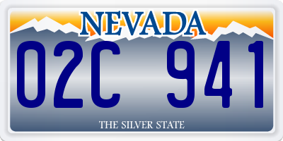 NV license plate 02C941