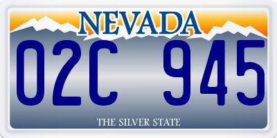 NV license plate 02C945