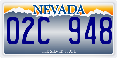 NV license plate 02C948