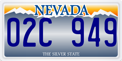 NV license plate 02C949