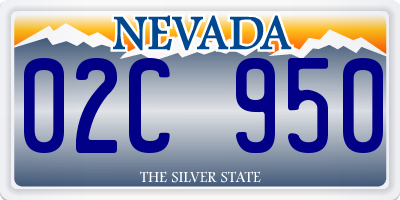 NV license plate 02C950