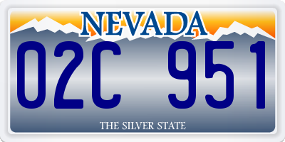 NV license plate 02C951