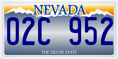 NV license plate 02C952