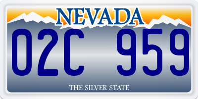 NV license plate 02C959