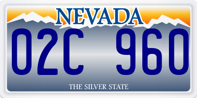 NV license plate 02C960