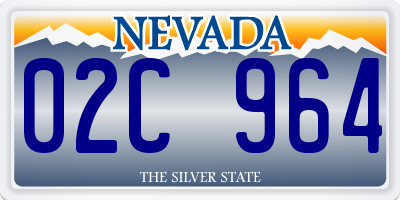 NV license plate 02C964