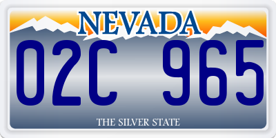 NV license plate 02C965