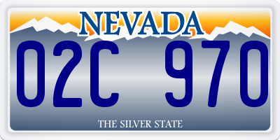 NV license plate 02C970