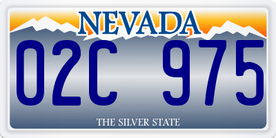 NV license plate 02C975