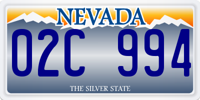 NV license plate 02C994