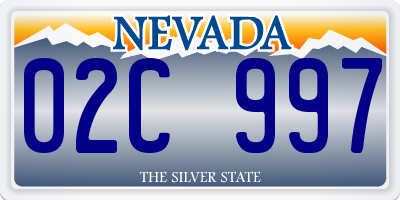 NV license plate 02C997
