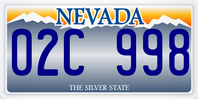 NV license plate 02C998