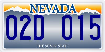 NV license plate 02D015