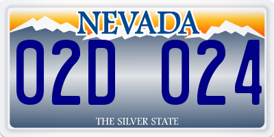 NV license plate 02D024