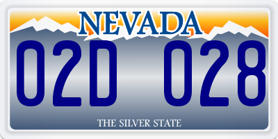 NV license plate 02D028