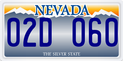 NV license plate 02D060