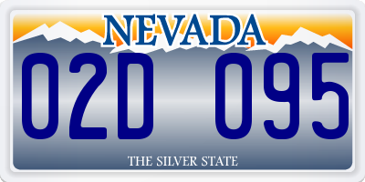 NV license plate 02D095