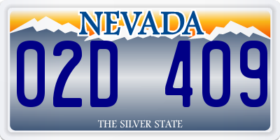 NV license plate 02D409