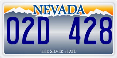 NV license plate 02D428