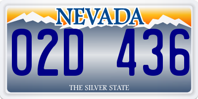 NV license plate 02D436