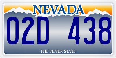 NV license plate 02D438