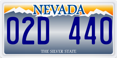 NV license plate 02D440