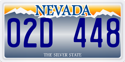 NV license plate 02D448