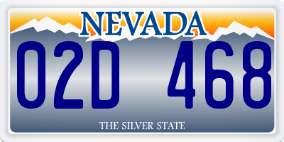 NV license plate 02D468