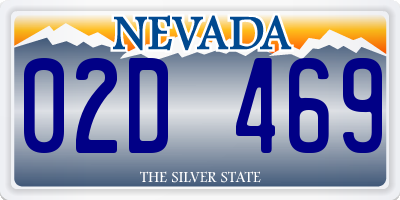 NV license plate 02D469