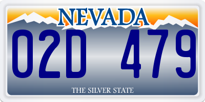 NV license plate 02D479
