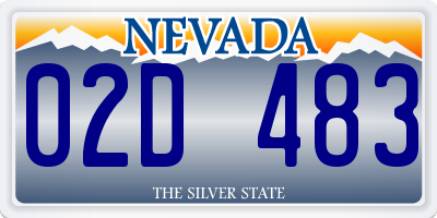 NV license plate 02D483