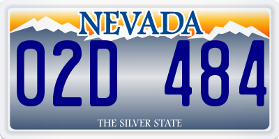 NV license plate 02D484