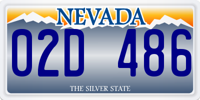NV license plate 02D486