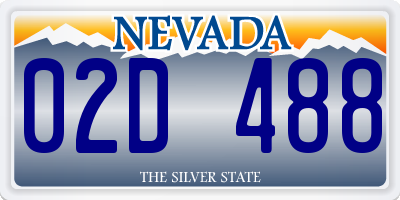 NV license plate 02D488