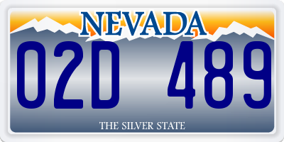 NV license plate 02D489
