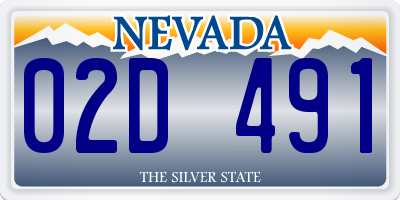 NV license plate 02D491