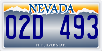 NV license plate 02D493