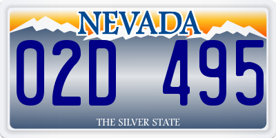 NV license plate 02D495