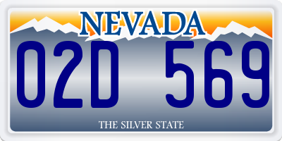 NV license plate 02D569