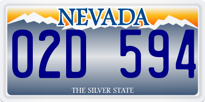 NV license plate 02D594
