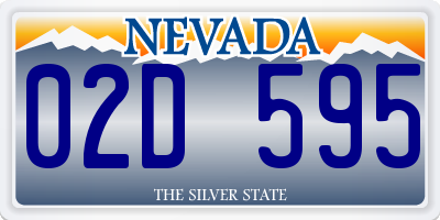 NV license plate 02D595