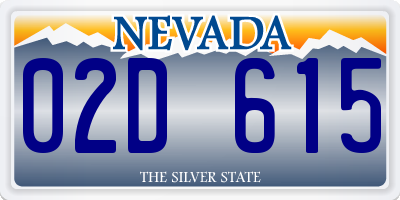 NV license plate 02D615