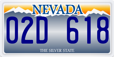 NV license plate 02D618