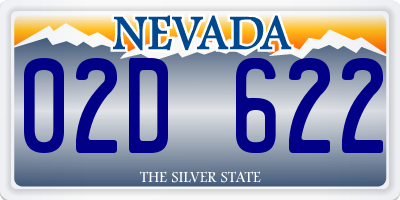 NV license plate 02D622