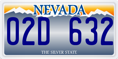 NV license plate 02D632