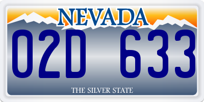 NV license plate 02D633